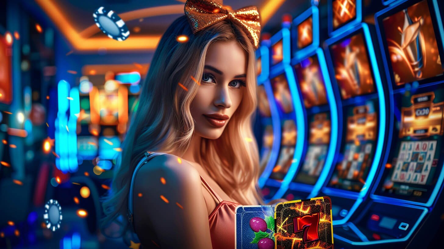 Tampilan grid permainan Lucky Neko dengan simbol-simbol budaya Jepang